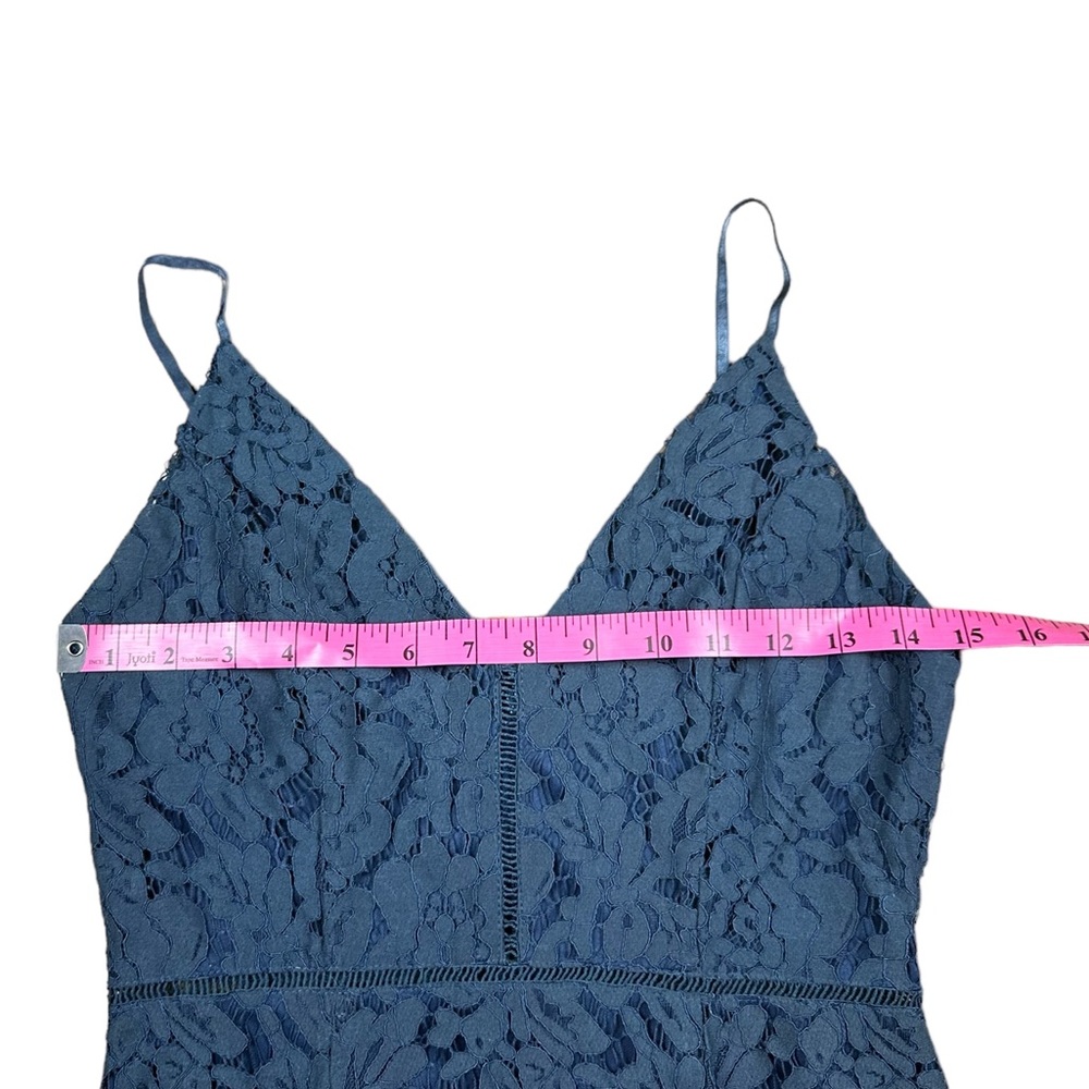 ASTR THE LABEL: Navy Blue Lattice Lace Mini Dress -Size Small - Picture 8 of 12